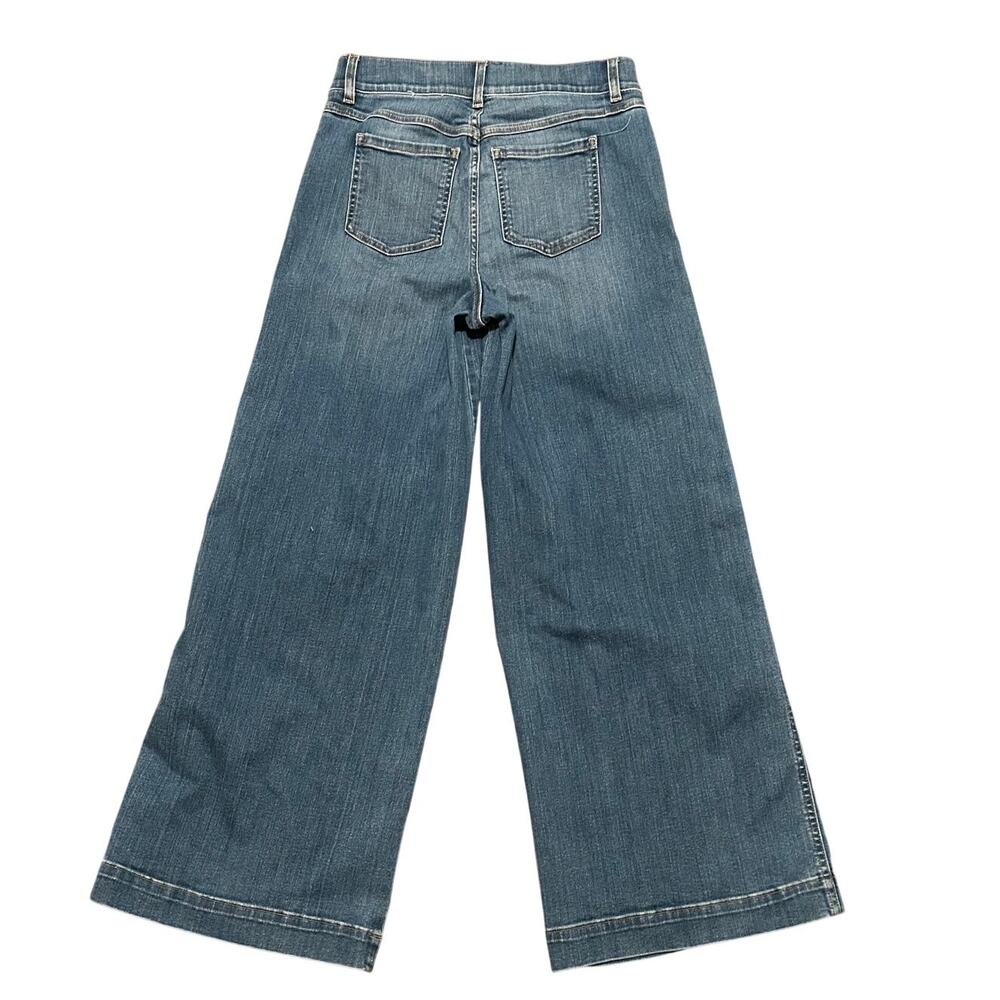 SPANX High Rise Flare Jeans Vintage Boho Indigo Wide Leg Size MP - Picture 4 of 14